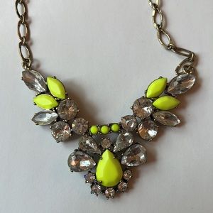 J.Crew Neon Yellow Statement Necklace